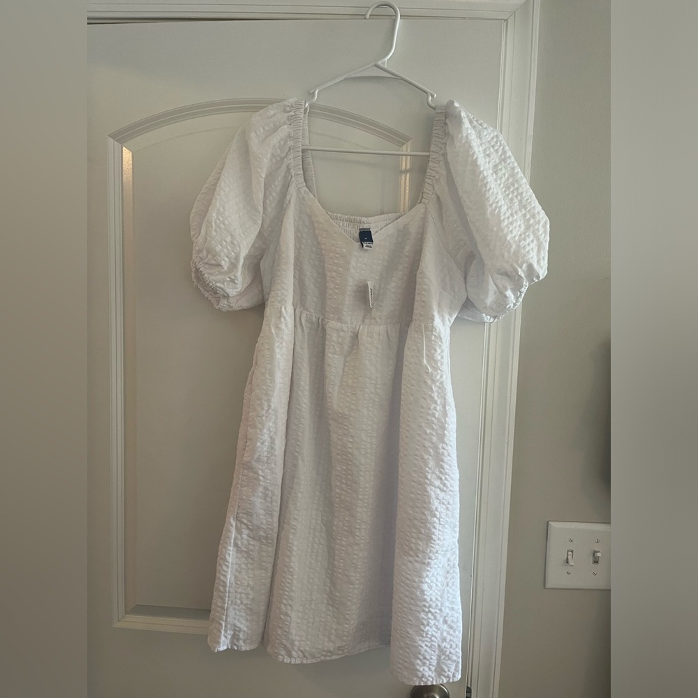 Old Navy White Smock Dress